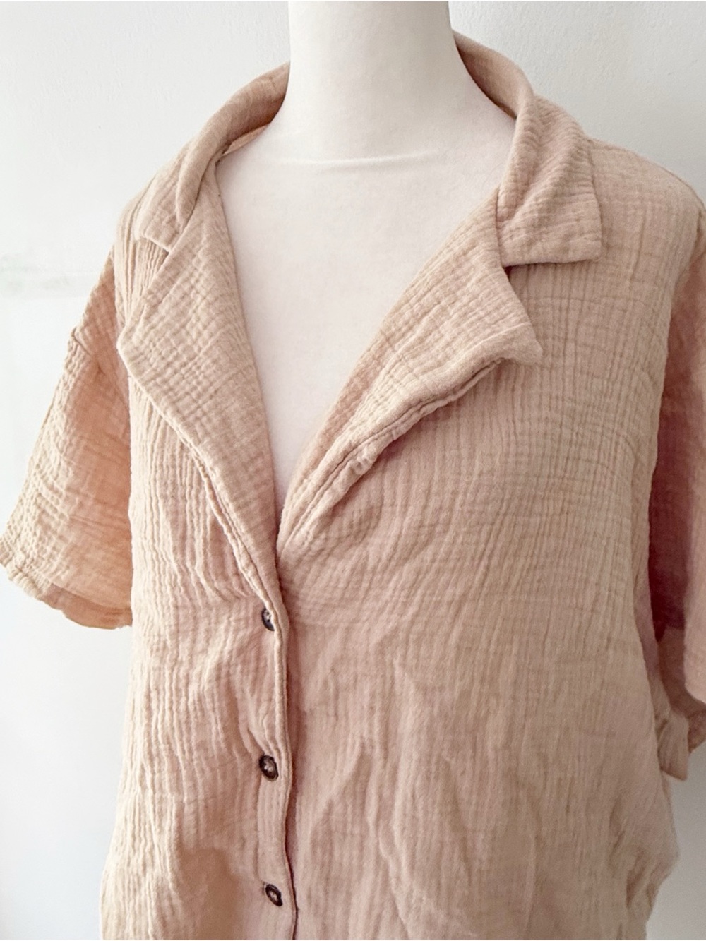 Altard State Women 100% Cotton Button Down Top Large Coastal Fisherman Beachy - Picture 2 of 6